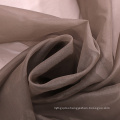 Customized color brown 100% melberry silk pure organic silk organza fabric sheer